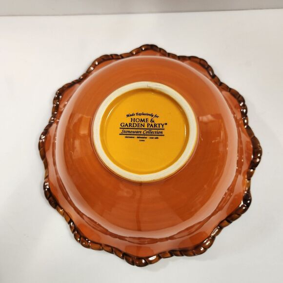 Tuscan Celebrating Home Large Stoneware Bowl  10" x 4" - Picture 2 of 7